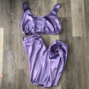 Dolls Kill Magic Courtside Crushed Satin Set